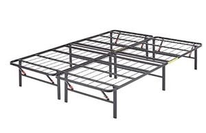 lot 4580 image: Amazonbasics Foldable Metal Platform Bed Frame Queen Size, Tool Free Assembly