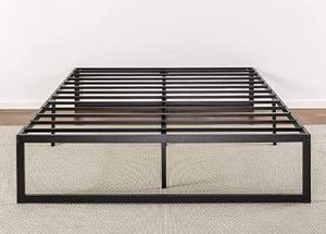 lot 4614 image: Zinus Abel 14 Inch Metal Platform Bed Frame  Mattress Foundation  Queen