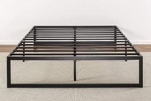 lot 7928 image: Zinus Abel 14 Inch Metal Platform Bed Frame  Mattress Foundation  Queen