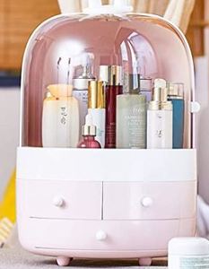 lot 1919 image: Multifunction Makeup Organizer Display Case with Handle