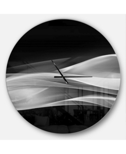 lot 1517 image: Designart Glittering Silver Pattern Oversized Modern Wall CLock Retail $147.00