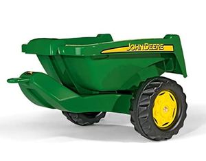 lot 1512 image: rolly toys John Deere Tipper Trailer with Rear Tipping for Pedal Tractor, Youth Ages 3