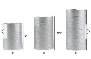 lot 1524 image: Flameless LED Candles Pillar Candles 3 PC by Windsor Home