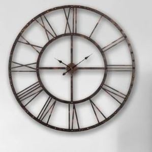 lot 1546 image: The Gray Barn Antique Bronze Oversized Wall Clock