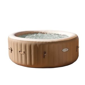 lot 77 image: Intex 4-Person PureSpa Bubble Massage Inflatable Hot Tub Spa