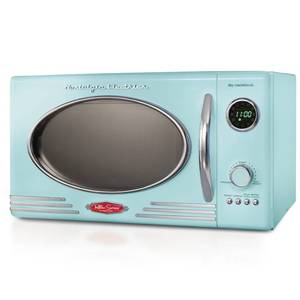 lot 81 image: NOSTALGIA RMO4AQ .9 CU FT MICROWAVE AQUA