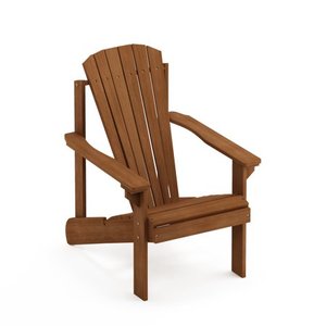 lot 1241 image: Furinno Tioman Small Hardwood Adirondack Patio Chair in Teak Oil