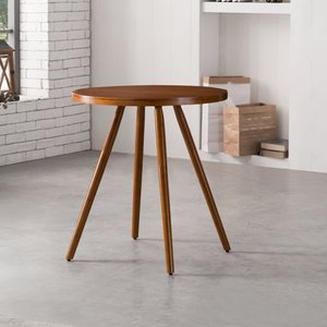 lot 1252 image: Corvus Lille Mid-Century Modern Bamboo Dining Site Table Retail $151.99