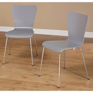 lot 1270 image: Pisa Bentwood Chair, Set of 2, Gray