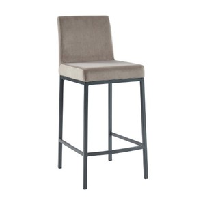 lot 1277 image: Velvet Counter Stool, Set of 2 Retail $255.54
