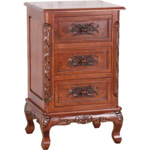 lot 1567 image: International Caravan Windsor Hand-carved Wood End Table Retail $279.49