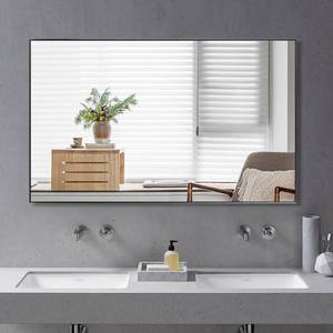 lot 7225 image: Modern Aluminum Alloy Thin Framed Full Length Floor Mirror Retail $274.49