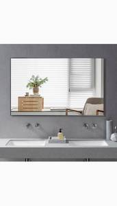 lot 7226 image: Modern Aluminum Alloy Thin Framed Full Length Floor Mirror Retail $274.49