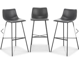 lot 90 image: Poly and Bark Paxton 29 Bar Stool (Set of 3) Retail $497.99