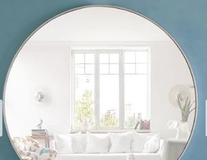 lot 807 image: Carson Carrington Labbemala Metal Frame Round Mirror Retail $109.99