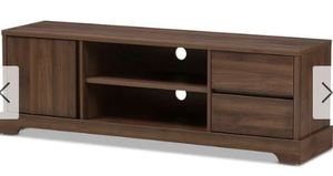 lot 821 image: Contemporary Walnut Brown Finished Wood TV Stand by Baxton Studio Retail $219.99