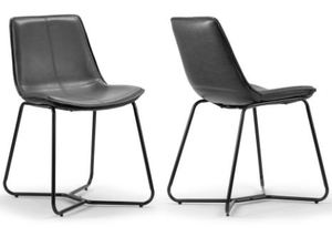 lot 1239 image: Amery Iron Frame Vintage Grey Chairs