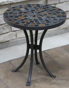 lot 1562 image: Cordora 18-inch Slate Mosaic Accent Table by Havenside Home Retail $86.99
