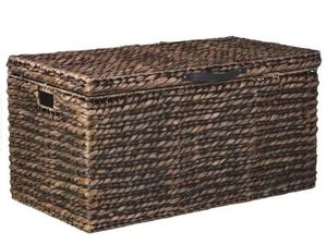 lot 4618 image: Carbon Loft Dandelion Water Hyacinth Cocktail Storage Trunk Table Retail $140.99