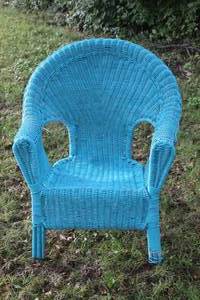lot 1086 image: Vintage Wicker Woven Garden Chair