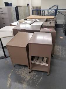 lot 256 image: (4) Rolling File Cabinets