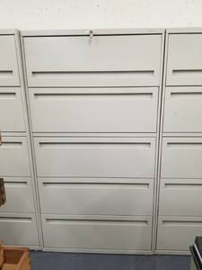 lot 376 image: (2) Various Styles Of File Cabinets