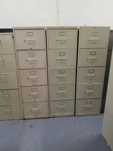 lot 401 image: (2) 5 Drawer File Cabinets