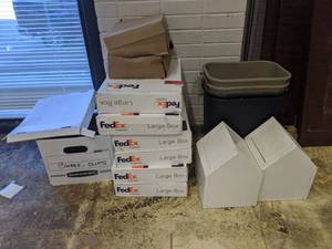lot 429 image: Assorted Binder Clips,Trashcans And More