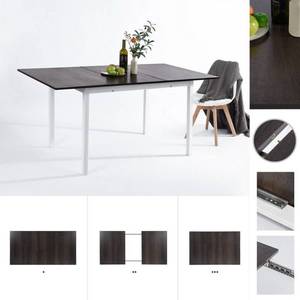 lot 10505 image: FurnitureR BARI LMKZ Black Extendable Dining Table