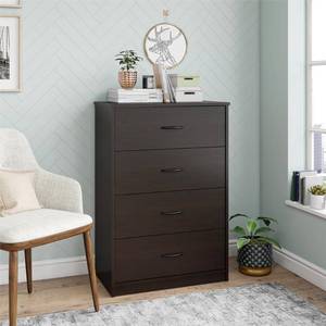 lot 10510 image: Mainstays Classic 4 Drawer Dresser, Espresso Finish