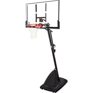 lot 10512 image: Spalding NBA 54 Portable Angled Basketball Hoop with Polycarbonate Backboard