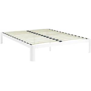 lot 10522 image: Corinne White Full Bed Frame by MODWAY