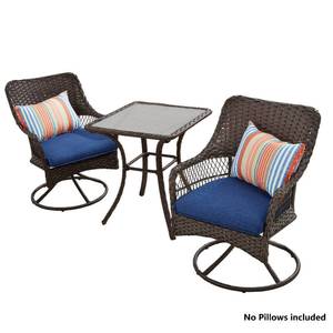 lot 10529 image: Better Homes and Gardens Colebrook 3 Piece Outdoor Bistro Set, Seats 2