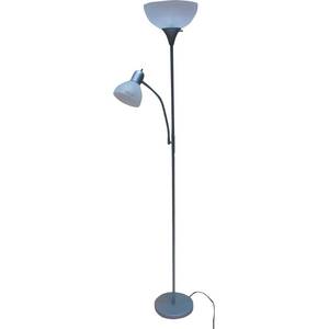 lot 10557 image: Mainstays 72 Combo Floor Lamp with Adjustable Reading Lamp - Silver