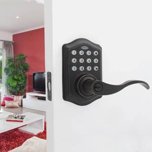 lot 10565 image: Honeywell Electronic Entry Lever Door Lock, ORB
