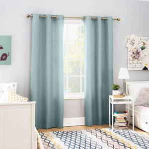 lot 10570 image: Sun Zero 2-Pack Arlo Textured Thermal Insulated Grommet Curtain Panel Pair 2 packages