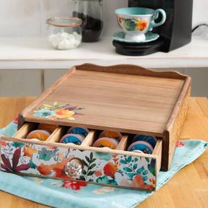lot 10573 image: The Pioneer Woman Willow Beverage Pod Storage Organizer