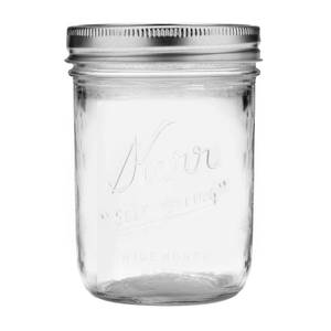 lot 10599 image: Kerr Glass Mason Jar With Lid & Band, Wide Mouth, 16 Ounces, 12 Count (1 cases1 case of 10)