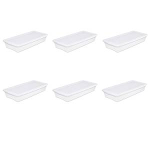 lot 10601 image: Sterilite 41 Qt. Storage Box Walmart White Case of 6