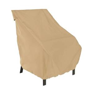 lot 10609 image: Classic Accessories Terrazzo Water-Resistant 26 Inch High Back Patio Chair Cover