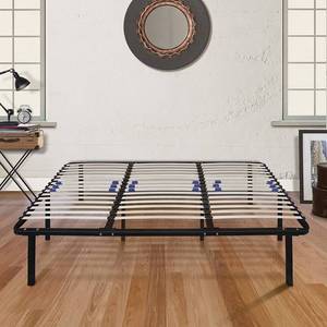 lot 10517 image: Boyd Sleep Finnish Platform Bed FrameMetal Mattress Foundation with Adjustable Hardwood Slats, Black, Full