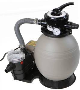 lot 10590 image: XtremepowerUS 2640GPH 13 Sand Filter w 34HP Digital Programmer Timer Above Ground Swimming Pool Pump Set