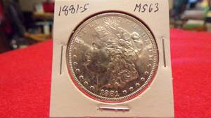 lot 6880 image: 1881-S MORGAN DOLLAR MS63
