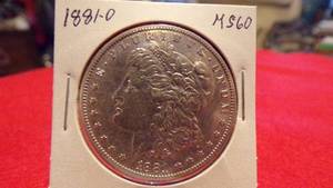 lot 6882 image: 1881-O MORGAN SILVER DOLLAR - MS60