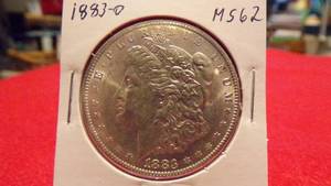 lot 6884 image: 1883-O MORGAN SILVER DOLLAR - MS62