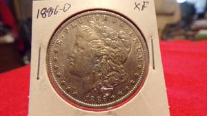 lot 6890 image: 1886-O MORGAN SILVER DOLLAR - XF