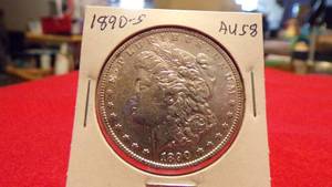 lot 6898 image: 1890-S MORGAN DOLLAR AU58
