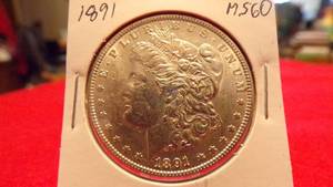 lot 6900 image: 1891 MORGAN DOLLAR MS60