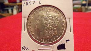 lot 6903 image: 1897-S  MORGAN SILVER DOLLAR - AU