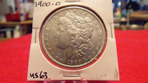 lot 6908 image: 1900-O MORGAN SILVER DOLLAR - MS63